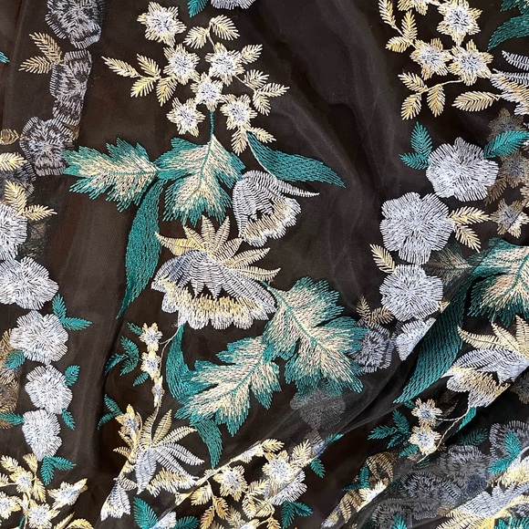 ADRIANNA PAPELL Embroidered Mesh Gown NWT Size 4 - Picture 7 of 10